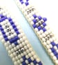 Beaded Blue and White Handmade Loom bracelets - Image 5