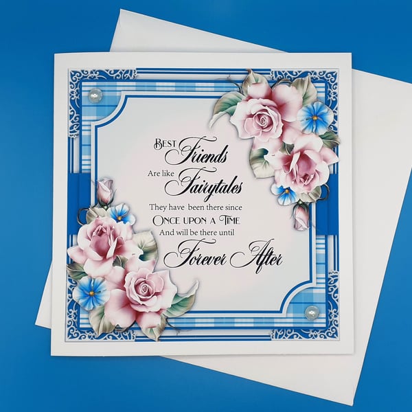 Large Birthday Card For Friend, Decoupage 