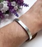 Stripe Textured Hammered Aluminium Cuff Bracelet - Image 2