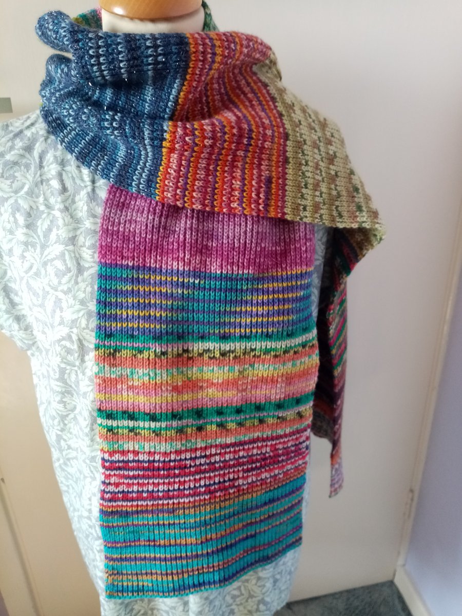 Multi-colour Lambswool Mix Scarf
