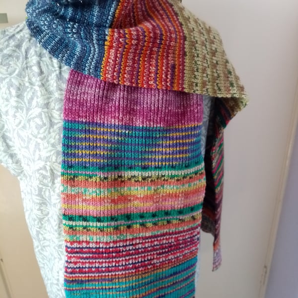 Multi-colour Lambswool Mix Scarf