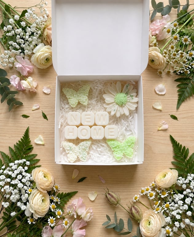 Handmade New Home Wax Melt Gift Box, Vegan, Uk Made