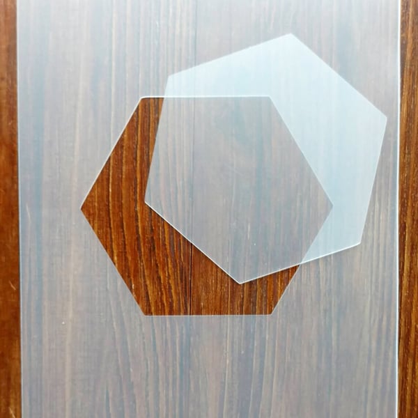 Hexagon Mask and Aperture Stencil 350 micron PP for Arts Crafts & DIY