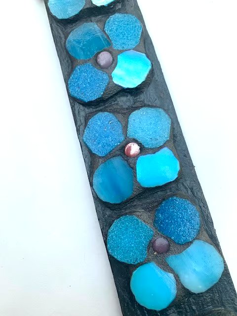 Hanging Turquoise Flower Mosaic