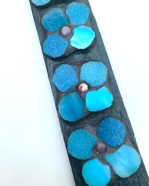 Hanging Turquoise Flower Mosaic