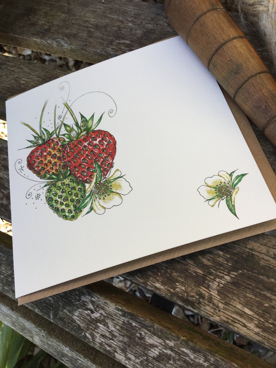 Simply Strawberries Greeting Card 