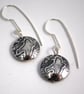 Silver bird on the wing drop earrings - Image 1