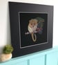 'Bramble Gatherer' a limited edition, mounted, Giclee print of a hazel dormouse  - Image 2