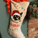 Personalised cat Christmas stocking 