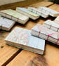 A7 Pocket Sketchbook with Recycled Map Covers and Mixed-Media Pages. Surrey - Image 8