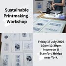 Tetrapak Sustainable Printmaking Workshop July 2026 (in person near York)