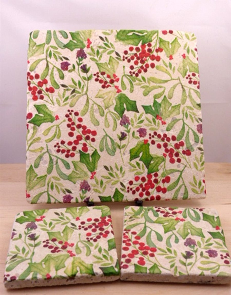 Natural Stone Table Mat & Coasters