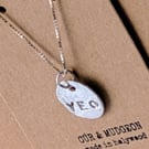 Fine Silver YEO necklace
