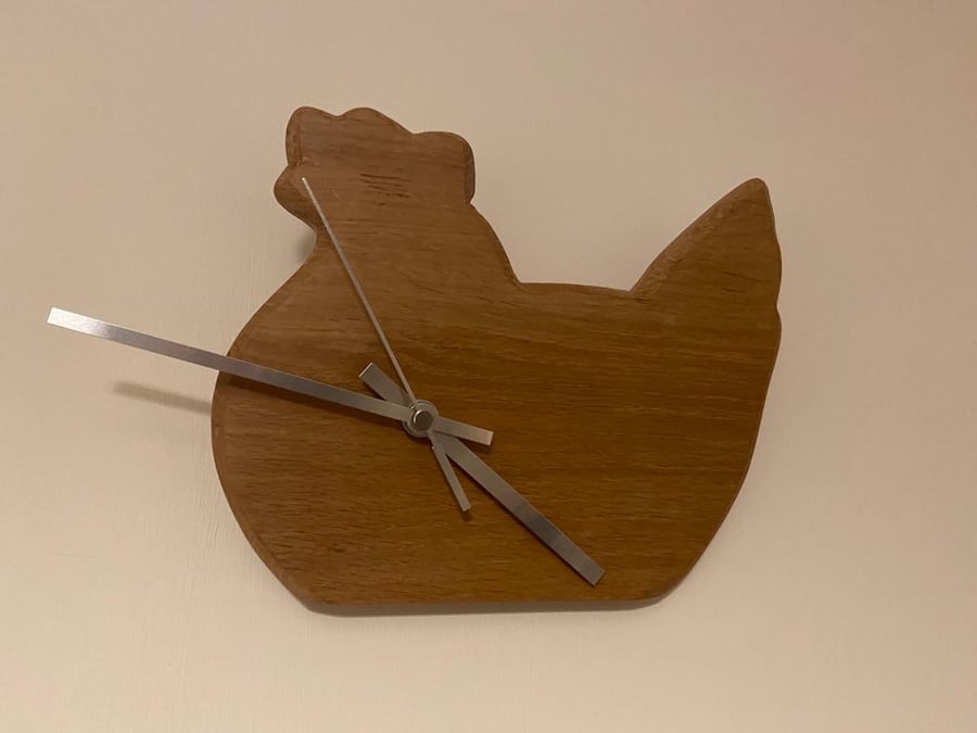 Oak Chicken Clock