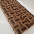 Large End Grain Cutting Board – Meranti & Oak Basket Design