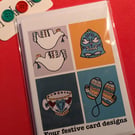 4 festive card designs