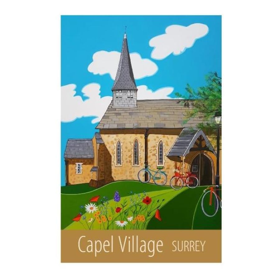 Capel Village, Surrey unframed
