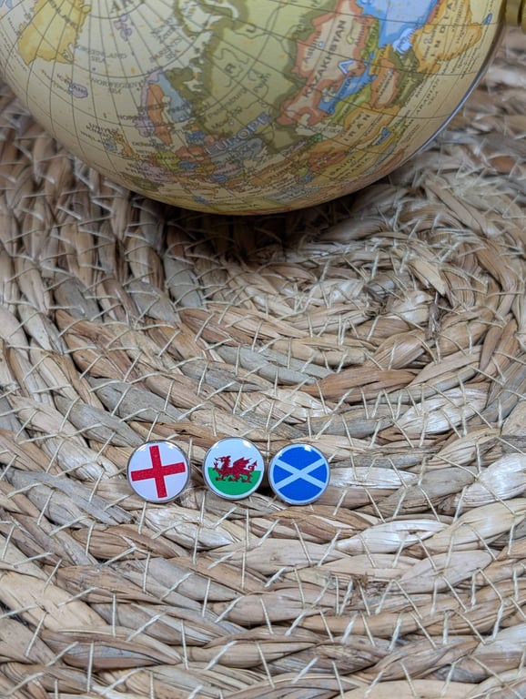UK Flag Map Pin Set - England, Scotland & Wales Flag Map Pin For Wood Map