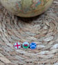 UK Flag Map Pin Set - England, Scotland & Wales Flag Map Pin For Wood Map