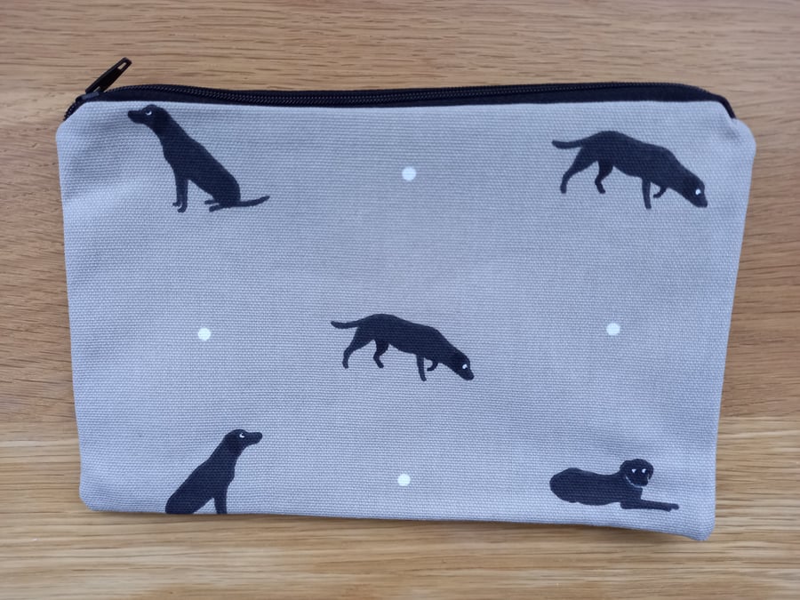 Black Lab Labrador Storage pouch - ideal gift  make up bag