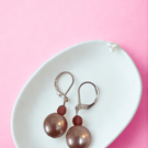 Pink Pearls with Frosted Glass