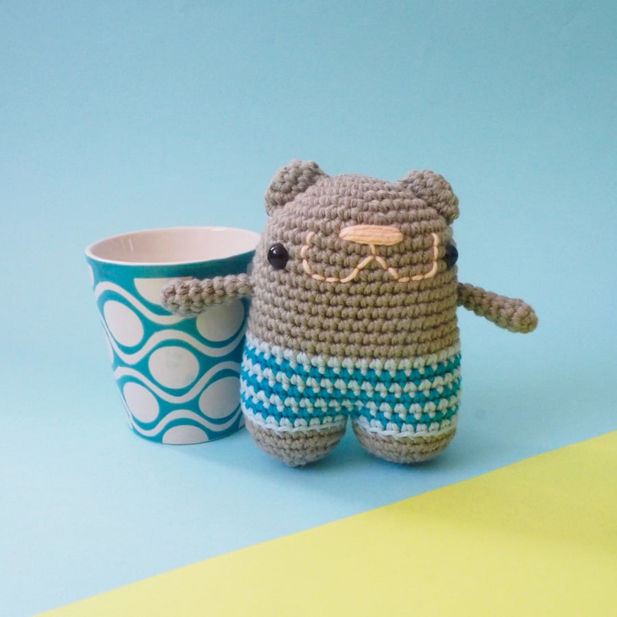 Handmade Teddy bear toy, crochet animal, amigurumi