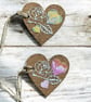 Set of 6 Cork Heart Gift Tags  – Mini Heart Cork Gift Tags - Image 5