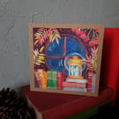 Rowan Tree and Lantern - 6inch blank card 