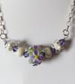  SALE - HALF PRICE -  SPRING FLOWERS LAMPWORK NECKLACE - - FREE UK POSTAGE - Image 4