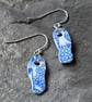 Handmade Drop Earrings, Broken Ceramic, Unique Earrings, Eco Gifts. - Image 7