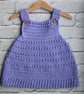 Baby Pinafore Dress - Lilac Purple - Cotton Dress - Baby Girl - 6-12 Months