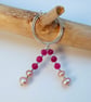 Faceted Ruby & Pearl Earrings, July Birthstone, 40th Anniversary Gifts For Her