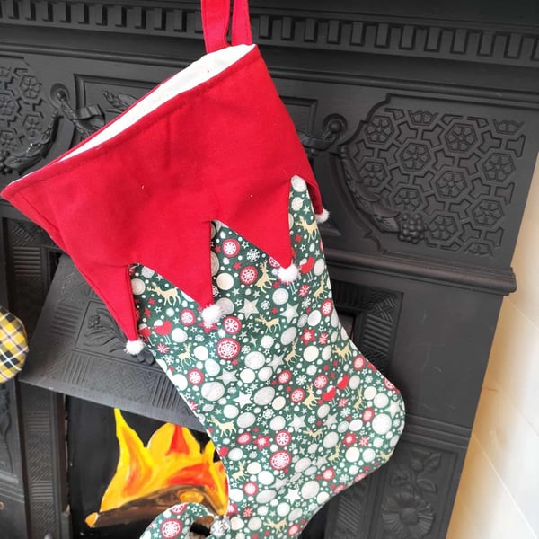 CS01  Pixie elf Christmas stocking