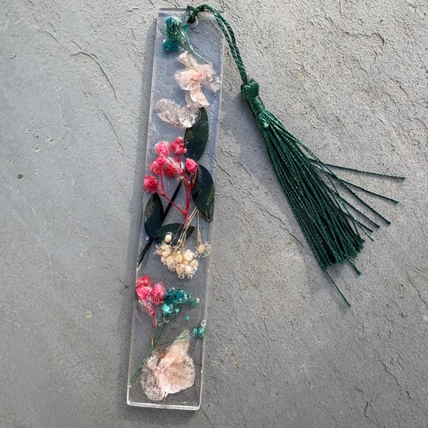 Floral 3D Resin Bookmark