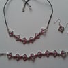 SALE - Grey and Pink Miracle Bead jewellery set 50% off