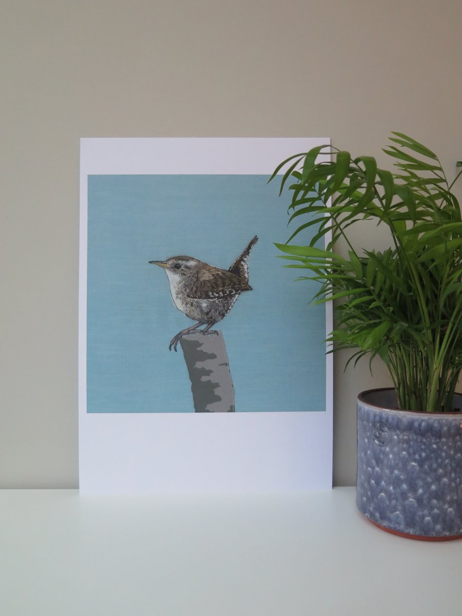 Wren Print SRA3 - bird lovers - free delivery