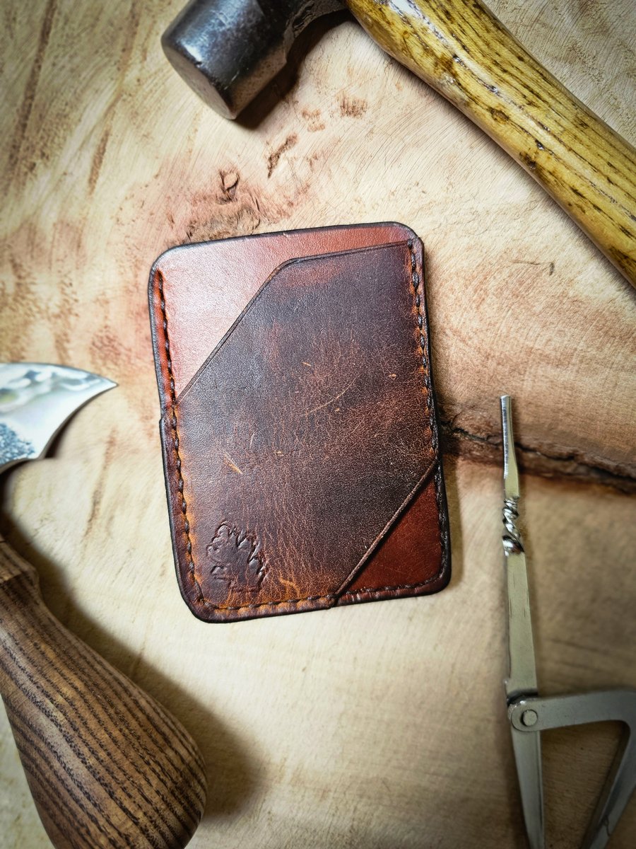 Minimalist Handmade Pull-Up Leather Card Wallet