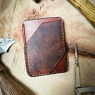 Minimalist Handmade Pull-Up Leather Card Wallet