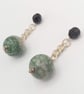 Green Jade Beaded Men's Cufflinks, Men's Beaded Cufflinks - Image 4