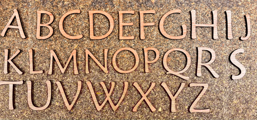 Wooden letters, Whole Name, for making signs, various craft uses