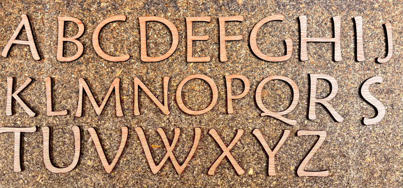 Wooden letters, Whole Name, for making signs, various craft uses