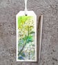 Bookmark. Cow Parsley. Original Painting of Wildflowerd