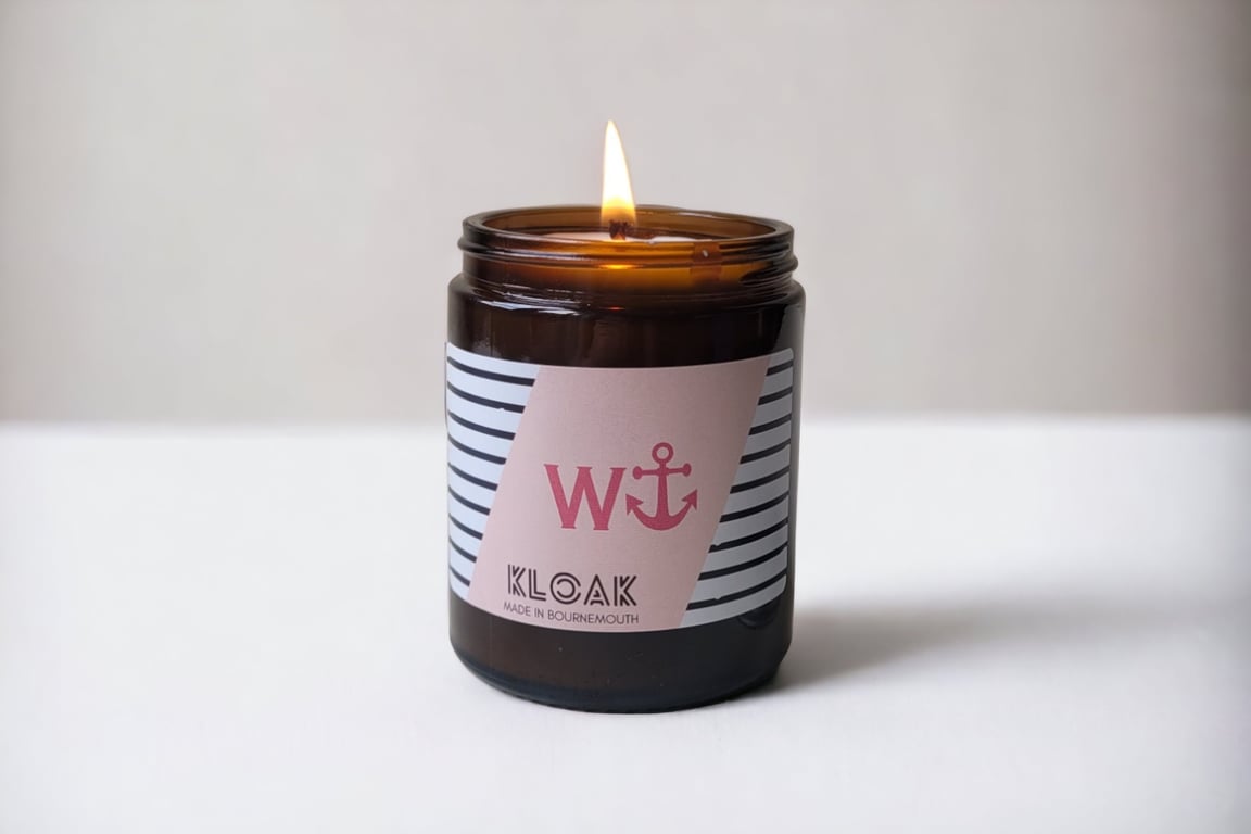 W Anchor Funny Rude Candle with Nautical Theme