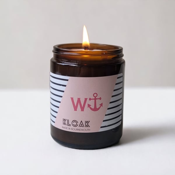 W Anchor Funny Rude Candle with Nautical Theme