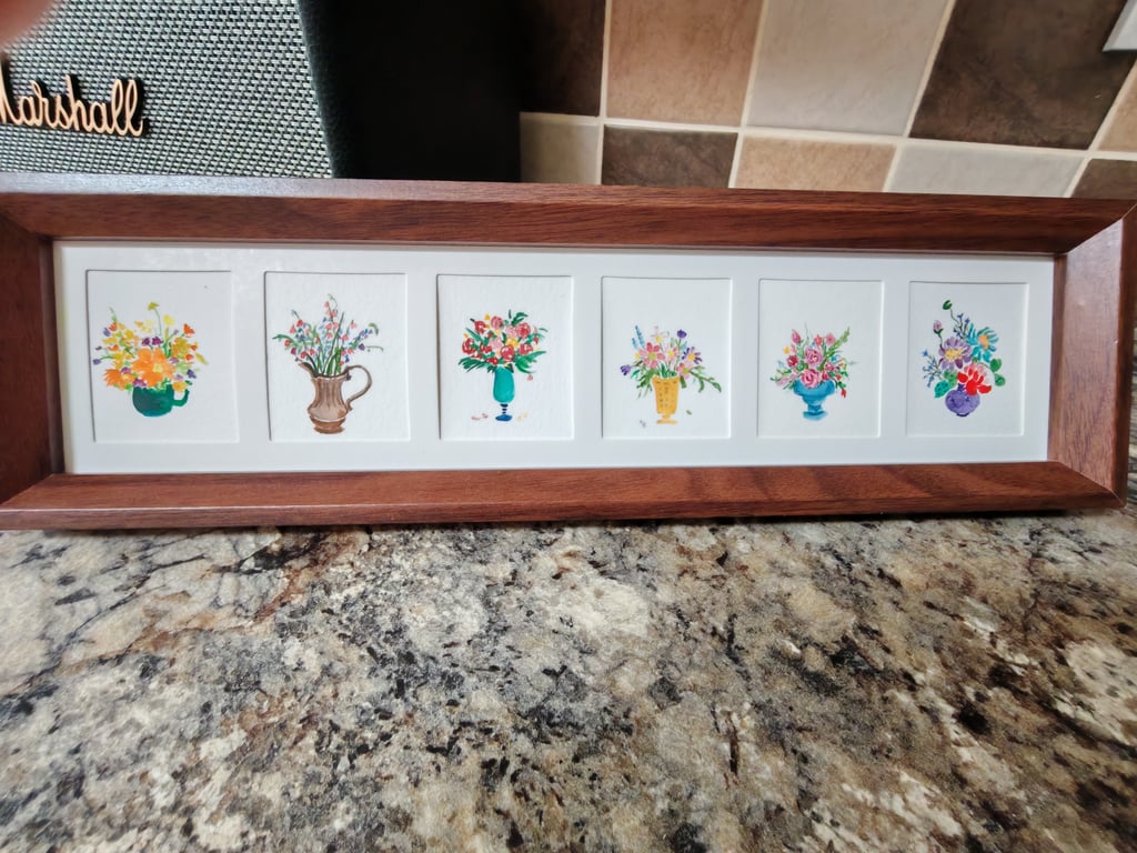 Original hand-painted vintage style floral collections with 
