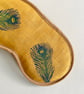 Peacock Feathers Linen Lavender Infused Eye Mask for Relaxation and Meditation  - Image 3
