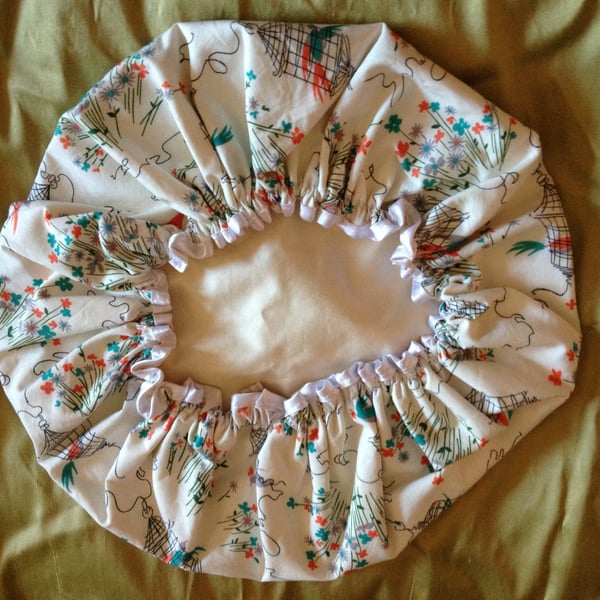 Birdcage Print Shower Cap