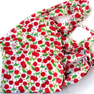 RED CHERRIES theme, 6 Pack, SMALL Red and Green, party, present or book bags