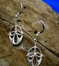 Art Nouveau Silver Earrings, Celtic Sterling silver earrings, Handmade Jewellery