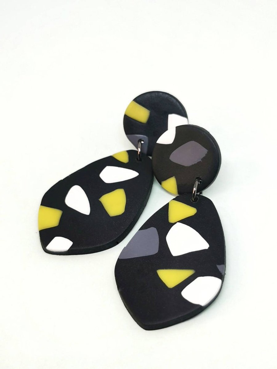 Terrazzo hypoallergenic clay earrings